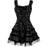 VenusFox Dress Women Classic Frill Lace Dresses Sleeveless Plaid Vintage Gothic Mini Dresses Ball Gowns Cosplay Costume Plus Size Dress