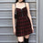 VenusFox Gothic Girls Plaid Pleated Punk Dress Preppy Style Red Black Spaghetti Strap Sexy Sleeveless Mini Short Dresses Goth Streetwear