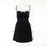 VenusFox Sundresses for Women 2021 Lace Patchwork Bandage Black Velvet Ladies Goth Sexy Backless Evening Party Short Dresses