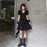 VenusFox Black Mall Goth Punk Kawaii Mini Lolita Dress Women Gothic Egirl Emo Lace Y2k Dresses Dark Academia Fairy Grunge Alt Clothes