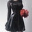 VenusFox Black Gothic Lolita Dress PU Suspender Backless Dress Sexy Girl Tight Cool Punk Goth Loli Cos Dress Female