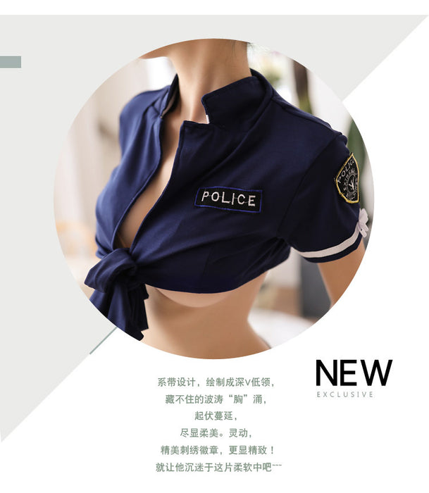VenusFox Sexy police uniform cosplay lingerie adult erotic costume sexy stewardess police sex costumes mini skirt temptation schoolgirl