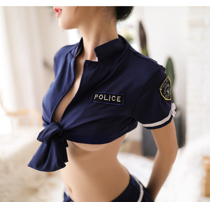 VenusFox Sexy police uniform cosplay lingerie adult erotic costume sexy stewardess police sex costumes mini skirt temptation schoolgirl