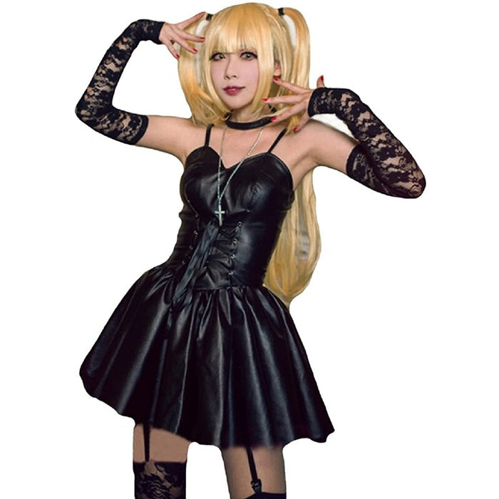 VenusFox Reneecho Misa Amane Cosplay Lady Death Note Cospla Sexy Black Fancy Dress Halloween Costume For Adult