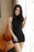 VenusFox New Sexy Turtleneck Ice Silk Transparent Backless MINI Dress See Through Low Cut Night club Dance Dress Erotic