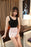 VenusFox Sexy Backless Tight Pencil Cute Tank Dress Ice Silk Smooth See Through Patchwork Micro Mini Dress Transparent Club Wear FX9
