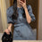VenusFox New Women Spring Summer Shirt Dresses Fashionable Elegant High Waist Vintage Korean Puff Sleeve With Belt Mini Dress