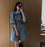 VenusFox New Women Spring Summer Shirt Dresses Fashionable Elegant High Waist Vintage Korean Puff Sleeve With Belt Mini Dress