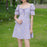 VenusFox Floral Dress Woman Purple Elegant Short Dress Summer Sexy Fashion Vintage Sweet Fairy Puff Sleeve Holiday Sundress