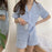 VenusFox Cotton Pijama Korean Sleepwear Summer Pajamas Women Short Sleeve Suits Cute Sweet 2 Piece Set Solid Loungewear
