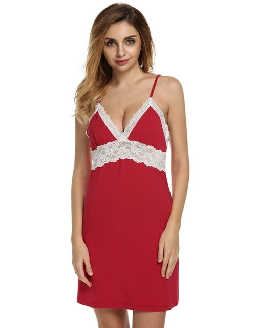 VenusFox Sexy Spaghetti Strap Lace Lingerie Dress