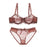 VenusFox Embroidery lace ultrathin bras underwear set plus size C D cup