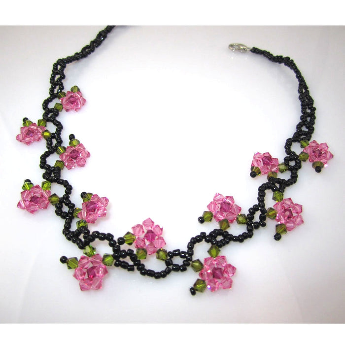 VenusFox Floral Rose Flower Necklace