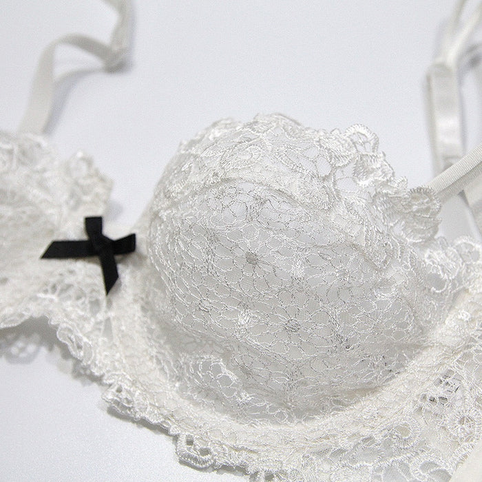 Ultrathin lace transparent sexy bra women bra panty sets plus size Half Cup
