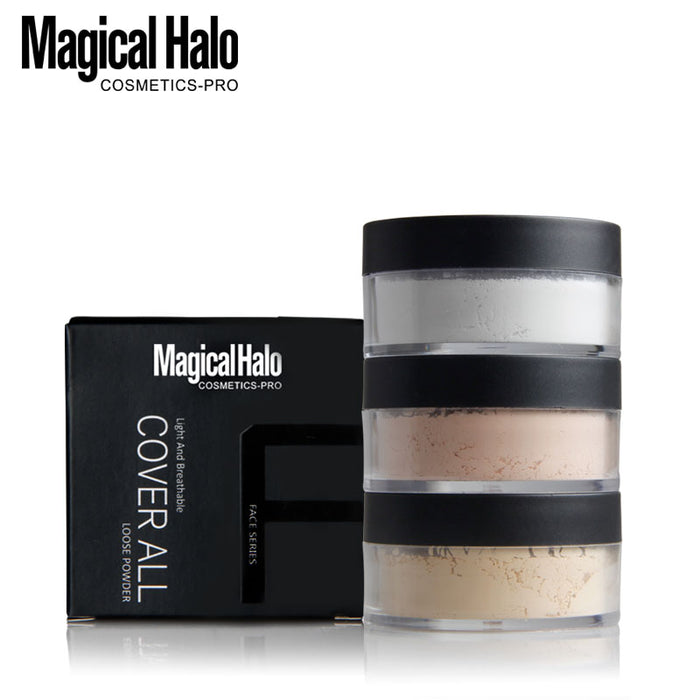 3 Colors Smooth Loose Powder Makeup Transparent Finishing Powder Waterproof Cosmetic