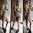 VenusFox Plus Size Women Long Sleeve Mini Bodycon Party Sexy Dresses