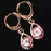 Women Vintage Trendy Water Drop Crystal Wedding Party Jewelry Earrings Rose Gold Color