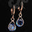 Women Vintage Trendy Water Drop Crystal Wedding Party Jewelry Earrings Rose Gold Color