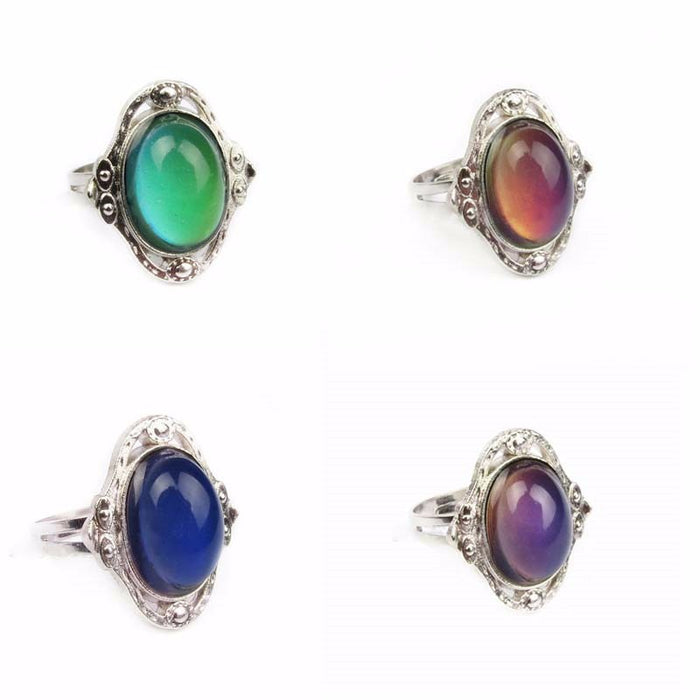 Vintage Retro Color Changing Oval Ring