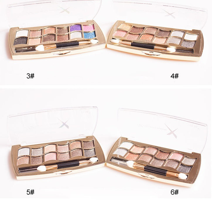 Professional Eye Makeup 12 Colors Eyeshadow Palette Gold Smoky Cosmetics Makeup Palette