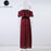 VenusFox Off Shoulder Red Vintage Long Dress