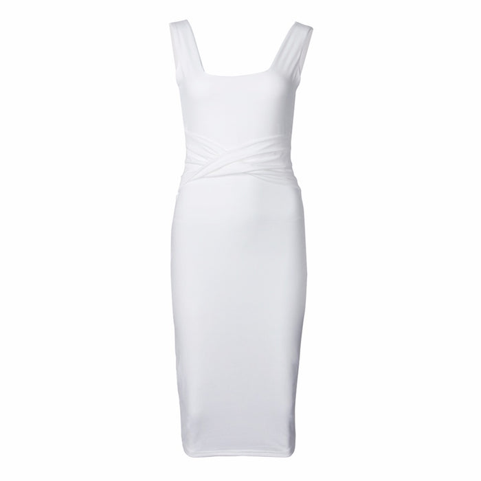 VenusFox Sexy Solid Sleeveless Tight Bodycon Dresses