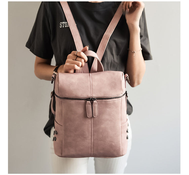 Women Simple Style Fashion Vintage Leather Shoulder Bag