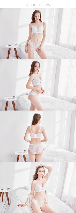 VenusFox Plus Size Push Up Bras and Panty Set Wide Back Underwire Lingerie Set