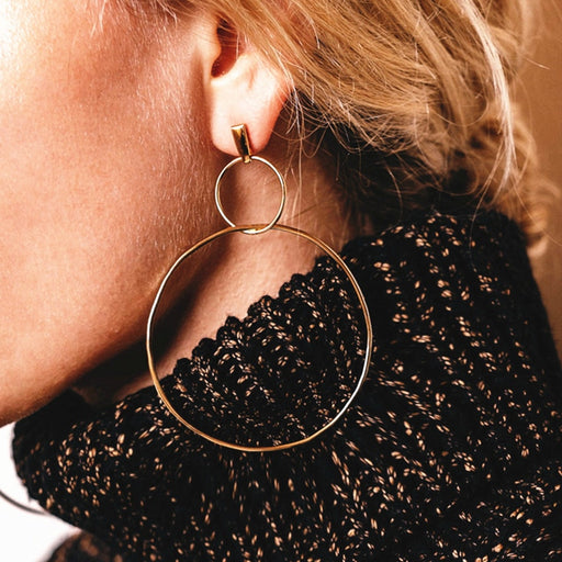 Minimalist Punk Circle Earring