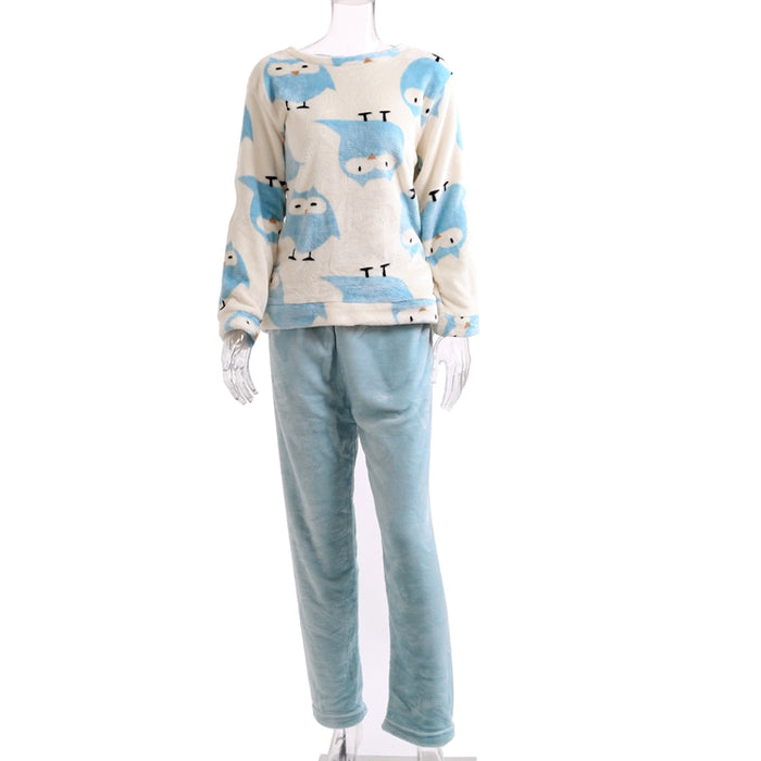 VenusFox Thick Warm Coral Velvet Pajamas Sets