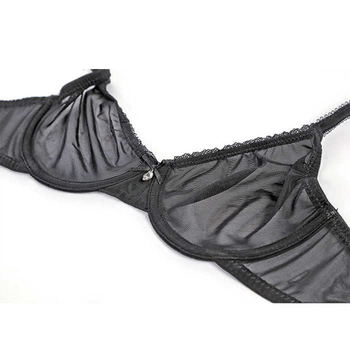 VenusFox Women Erotic Lingerie Sexy Bra Panties Transparent Brassiere Plus Size
