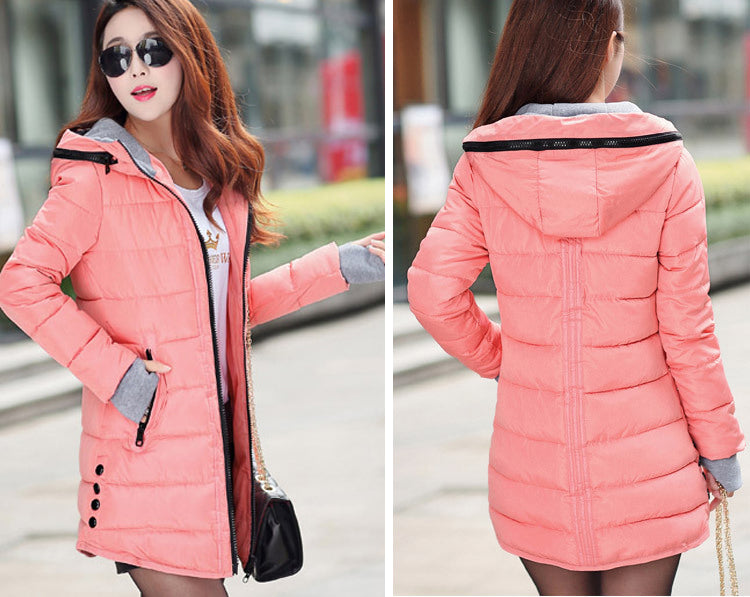 VenusFox long hooded Jacket coat plus size