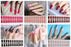 Fake Short Rose Pointed Soft Pink Nude Red Brown Blue Stiletto False Nails full cover
