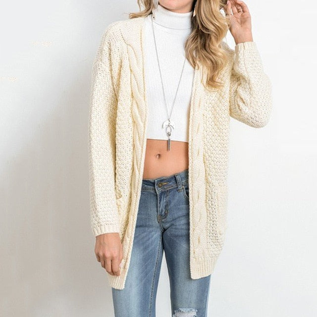 VenusFox Long Long Sleeve Knitted Sweater Cardigans