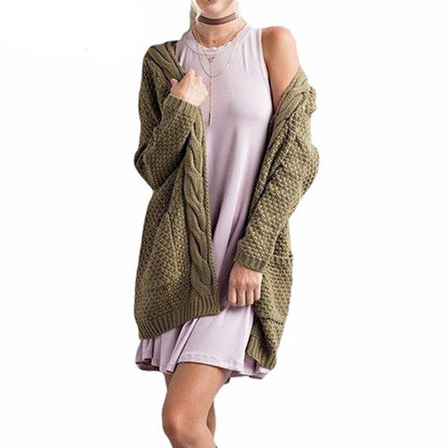 VenusFox Long Long Sleeve Knitted Sweater Cardigans