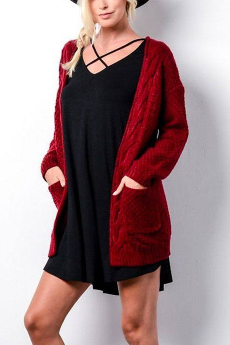 VenusFox Long Long Sleeve Knitted Sweater Cardigans