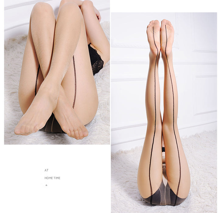 VenusFox 3 Colors Women's Sexy One Line Silk Stockings Tights