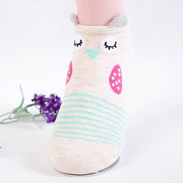 VenusFox Women Casual Soft Animal Cotton Summer Short Socks Boat Socks