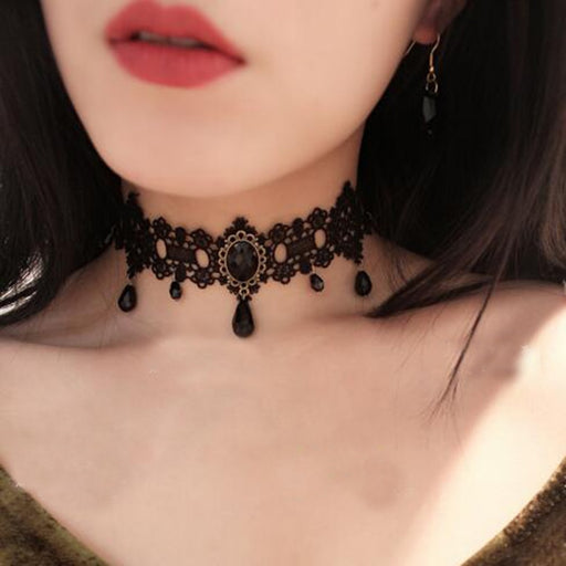 VenusFox Gothic Victorian Tassel Choker