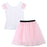 VenusFox 2pcs Fashion Mother Daughter T-shirt+Bow Tulle Skirt Outfits