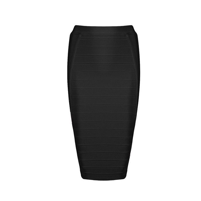 VenusFox Sexy Striped Knee-Length Pencil Bodycon Skirt