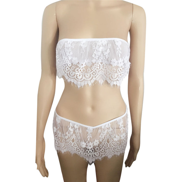 VenusFox Nightgown Plus Size Push Up Bra Underwear Set