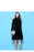 VenusFox Plus Size Winter Black Velvet Women Vintage Long Sleeves Dress
