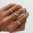 Women 5pcs/set Crystal Moon Charms Bohemian Midi Jewelry Rings Wedding Party Punk Rings