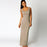 VenusFox Women High Stretch Tank Elegant Sexy O-neck Sleeveless Maxi Dress