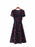 VenusFox Women Summer Floral A-line Short Sleeve Cross V Neck Tie Waist Wrap Midi Dress