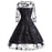 VenusFox Black Vintage Retro Elegant Lace Dress