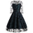 VenusFox Black Vintage Retro Elegant Lace Dress