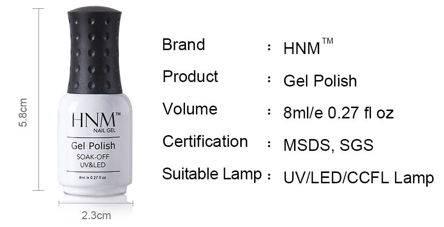 8ML Color UV Gel Nail Polish 28 Color LED Lamp Paint Soak Off Semi Permanent