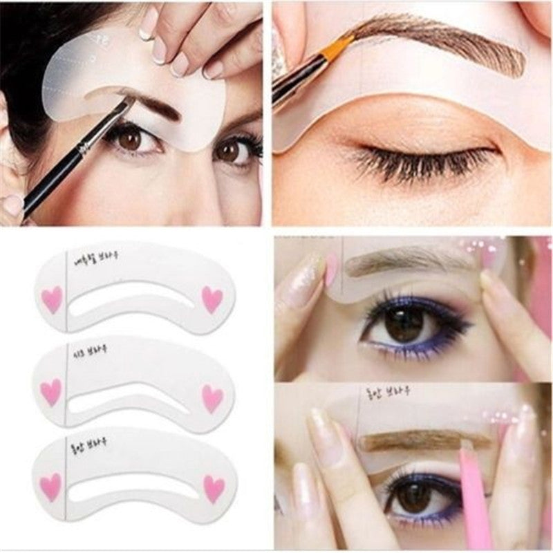 3pcs Eyebrow Shape Stencils Makeup Tool